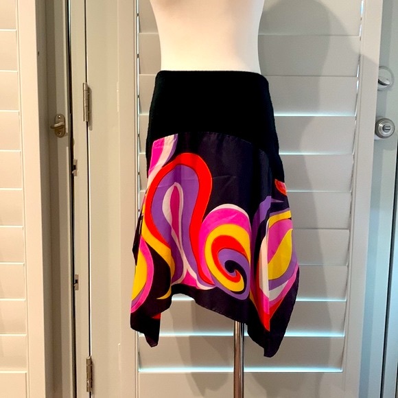 SuperLuckyCat convertible top or skirt VTG 00s scarf top - Picture 2 of 10